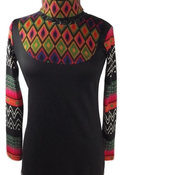 GLOBAL desi Womens Tunic Dress Top Beautiful XS - Picture 7 of 8